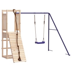 vidaXL Parque infantil de exterior madera maciza de pino