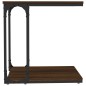 vidaXL Mesa auxiliar madera contrachapada marrón roble 50x35x52 cm