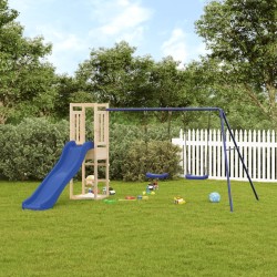 vidaXL Parque infantil de exterior madera maciza de pino
