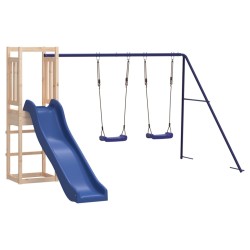 vidaXL Parque infantil de exterior madera maciza de pino