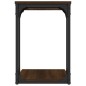 vidaXL Mesa auxiliar madera contrachapada marrón roble 50x35x52 cm