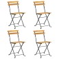 vidaXL Set de comedor de jardín plegable 5 pzas madera maciza acacia
