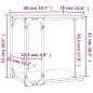 vidaXL Mesa auxiliar madera contrachapada marrón roble 50x35x52 cm