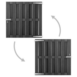 vidaXL Puerta de jardín de WPC gris 100x100 cm