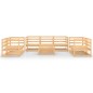 vidaXL Juego de muebles de jardín 8 piezas madera maciza de pino vidaXL Juego de muebles de jardín 8 piezas madera maciza de pino
