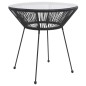 vidaXL Juego de comedor de jardín 5 piezas ratán PVC negro vidaXL Juego de comedor de jardín 5 piezas ratán PVC negro
