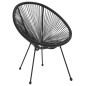 vidaXL Juego de comedor de jardín 5 piezas ratán PVC negro vidaXL Juego de comedor de jardín 5 piezas ratán PVC negro