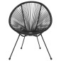 vidaXL Juego de comedor de jardín 5 piezas ratán PVC negro vidaXL Juego de comedor de jardín 5 piezas ratán PVC negro