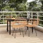 vidaXL Juego de comedor de jardín 5 piezas ratán sintético