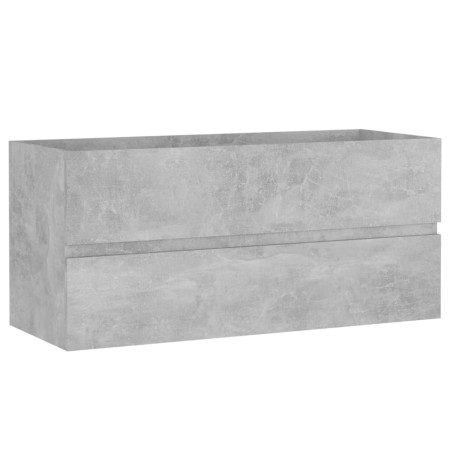 vidaXL Armario para lavabo contrachapada gris hormigón 100x38,5x45 cm