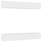 vidaXL Muebles de TV 4 uds madera de ingeniería blanco 100x30x30 cm