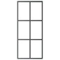 vidaXL Puerta corredera con herrajes ESG vidrio y aluminio 90x205 cm vidaXL Puerta corredera con herrajes ESG vidrio y aluminio 90x205 cm