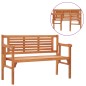 vidaXL Banco de jardín plegable madera maciza de eucalipto 120 cm vidaXL Banco de jardín plegable madera maciza de eucalipto 120 cm