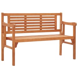 vidaXL Banco de jardín plegable madera maciza de eucalipto 120 cm