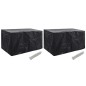 vidaXL Fundas de muebles de jardín 2 uds 8 ojales 180x70x90 cm vidaXL Fundas de muebles de jardín 2 uds 8 ojales 180x70x90 cm