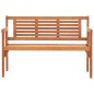 vidaXL Banco de jardín plegable madera maciza de eucalipto 120 cm vidaXL Banco de jardín plegable madera maciza de eucalipto 120 cm