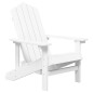 vidaXL Silla de jardín Adirondack con mesa HDPE blanco