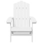 vidaXL Silla de jardín Adirondack con mesa HDPE blanco