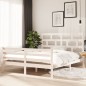 vidaXL Estructura de cama de madera maciza de pino blanca 160x200 cm vidaXL Estructura de cama de madera maciza de pino blanca 160x200 cm