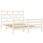 vidaXL Estructura de cama de madera maciza de pino blanca 160x200 cm vidaXL Estructura de cama de madera maciza de pino blanca 160x200 cm