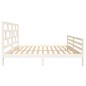 vidaXL Estructura de cama de madera maciza de pino blanca 160x200 cm vidaXL Estructura de cama de madera maciza de pino blanca 160x200 cm