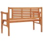 vidaXL Banco de jardín plegable madera maciza de eucalipto 120 cm vidaXL Banco de jardín plegable madera maciza de eucalipto 120 cm