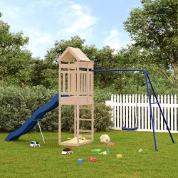 vidaXL Parque infantil de exterior madera maciza de pino
