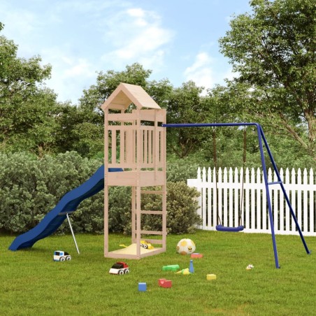 vidaXL Parque infantil de exterior madera maciza de pino