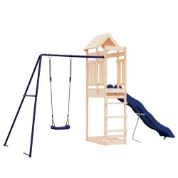 vidaXL Parque infantil de exterior madera maciza de pino