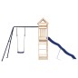 vidaXL Parque infantil de exterior madera maciza de pino