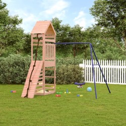 vidaXL Parque infantil de exterior madera maciza Douglas