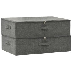 vidaXL Cajas de almacenaje 2 unidades tela gris antracita 70x40x18 cm