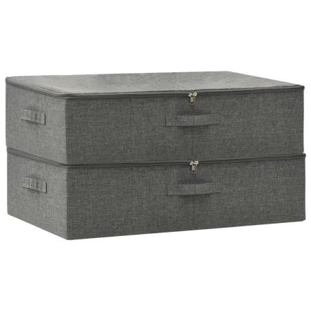 vidaXL Cajas de almacenaje 2 unidades tela gris antracita 70x40x18 cm
