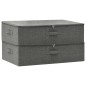 vidaXL Cajas de almacenaje 2 unidades tela gris antracita 70x40x18 cm vidaXL Cajas de almacenaje 2 unidades tela gris antracita 70x40x18 cm