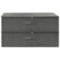 vidaXL Cajas de almacenaje 2 unidades tela gris antracita 70x40x18 cm vidaXL Cajas de almacenaje 2 unidades tela gris antracita 70x40x18 cm