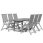 vidaXL Juego de comedor para jardín 7 piezas madera maciza de acacia vidaXL Juego de comedor para jardín 7 piezas madera maciza de acacia
