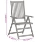 vidaXL Juego de comedor para jardín 7 piezas madera maciza de acacia vidaXL Juego de comedor para jardín 7 piezas madera maciza de acacia
