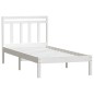 vidaXL Estructura de cama madera maciza de pino blanco 90x200 cm