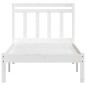 vidaXL Estructura de cama madera maciza de pino blanco 90x200 cm