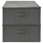 vidaXL Cajas de almacenaje 2 unidades tela gris antracita 70x40x18 cm vidaXL Cajas de almacenaje 2 unidades tela gris antracita 70x40x18 cm