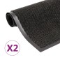 vidaXL Alfombras de entrada rectangulares de nudo 2 uds negro 60x90 cm vidaXL Alfombras de entrada rectangulares de nudo 2 uds negro 60x90 cm