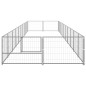 vidaXL Perrera plateada 20 m² acero vidaXL Perrera plateada 20 m² acero