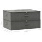 vidaXL Cajas de almacenaje 2 unidades tela gris antracita 70x40x18 cm vidaXL Cajas de almacenaje 2 unidades tela gris antracita 70x40x18 cm
