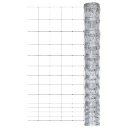 vidaXL Valla de jardín de acero galvanizado plateado 50 m 150 cm