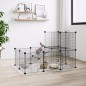 vidaXL Jaula para mascotas de 20 paneles puerta acero negro 35x35 cm vidaXL Jaula para mascotas de 20 paneles puerta acero negro 35x35 cm