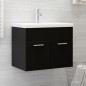 vidaXL Mueble con lavabo madera de ingeniería negro vidaXL Mueble con lavabo madera de ingeniería negro