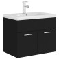 vidaXL Mueble con lavabo madera de ingeniería negro vidaXL Mueble con lavabo madera de ingeniería negro