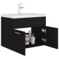 vidaXL Mueble con lavabo madera de ingeniería negro vidaXL Mueble con lavabo madera de ingeniería negro
