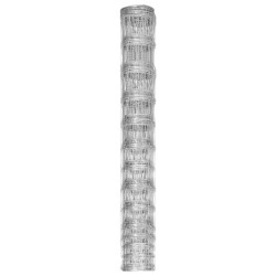 vidaXL Valla de jardín de acero galvanizado plateado 50 m 150 cm