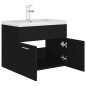 vidaXL Mueble con lavabo madera de ingeniería negro vidaXL Mueble con lavabo madera de ingeniería negro
